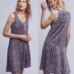Anthropologie Maeve Bohemian Dress Size Small Knit Chevron